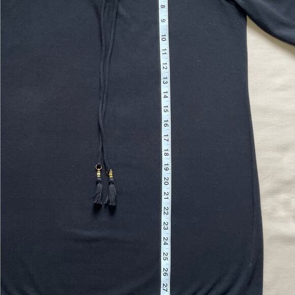 Tommy Bahama Black Cold Shoulder Style Mixed Fabric Dress Size Small - Picture 3 of 5